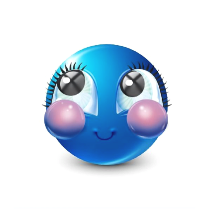Blue Blush Emoji Meme Cape Roblox item