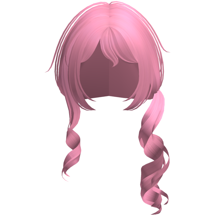 pink spiral cutesy shoujo low side ponytail