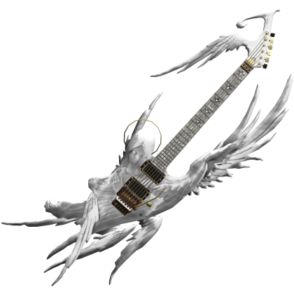 White Angelic Electric Guitar Roblox item