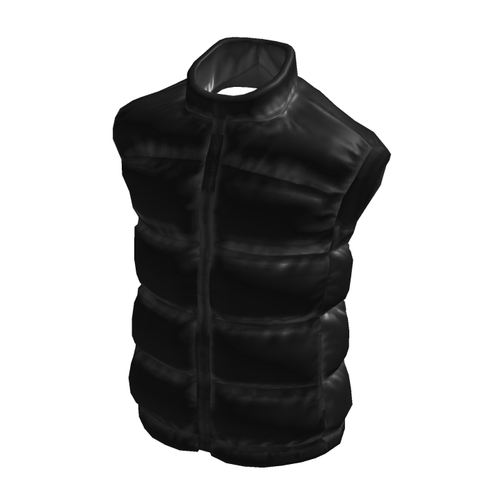 Black Puffer Glossy Vest