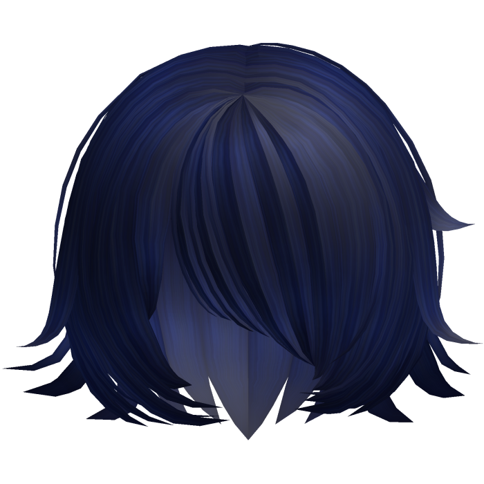 Dark Blue Spiky Anime Style Shy Short Bob Hair