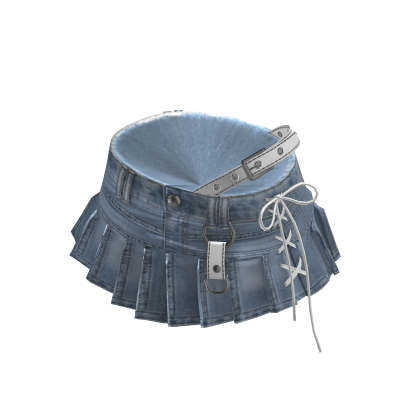💗Y2K DENIM PLEATED MINI SKIRT_SKYBLUE thumbnail