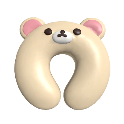 🤍 Cute Rila Bear Neck Pillow White Roblox item