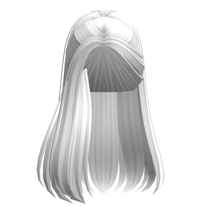 Elegant Model Side Part Ponytail (White)