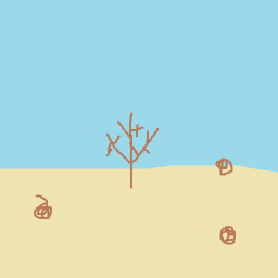 dead tree in the middle of a barren wasteland