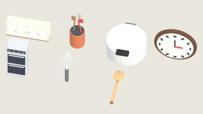 Low Poly Kitchen Appliance Pack x55 Cooking Props preview 10