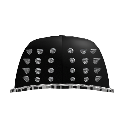 Black Y2K Studded Cap
