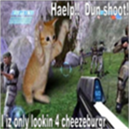halo vs cat lol its free!!! Roblox decal