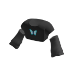 🍀Y2K Blue Butterfly Tee w Armwarmers (Black)