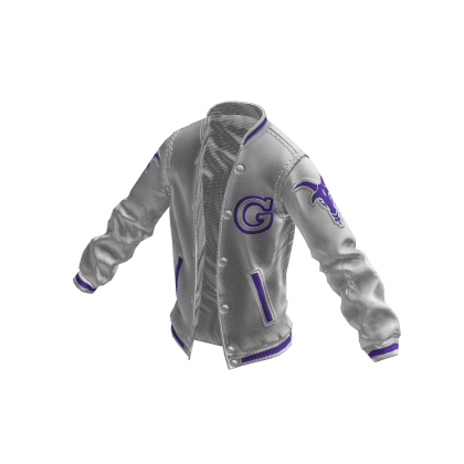 College Jacket | White Purple