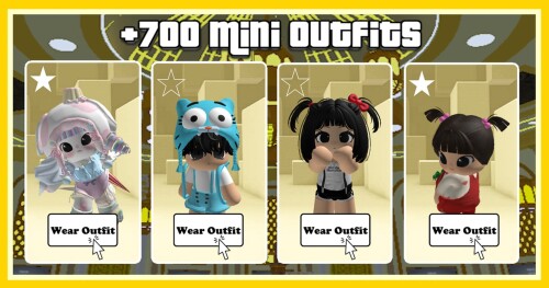 [800+ Fits] Mini Avatar Outfits