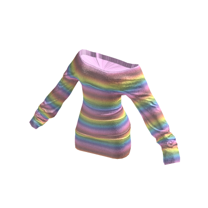 ☆ Rainbow Sparkly Off-Shoulders Dress thumbnail