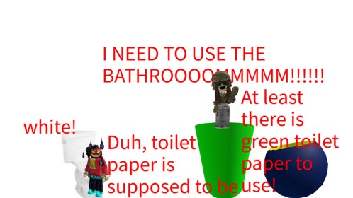 Go In Blue Cup Or Go In Green Toilet Paper