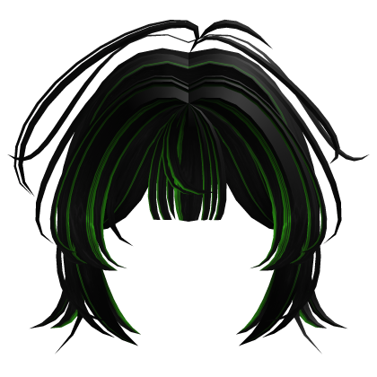 Fluffy Green Bangs