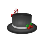 White Banded Festive Top Hat