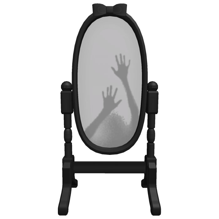 ♡ ◦ creepy-cute haunted mirror (black)