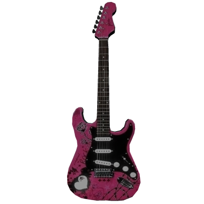 Pink Scenecore Punk Guitar