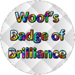 Woof's Badge of Brilliance! Broken Roblox badge thumbnail