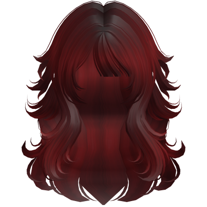 Chibi Anime Fluffy Layered Hair (Burgundy) 