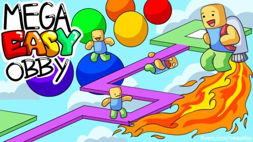 Mega Easy Obby [500 Stages + Saves] Admin Gamepass