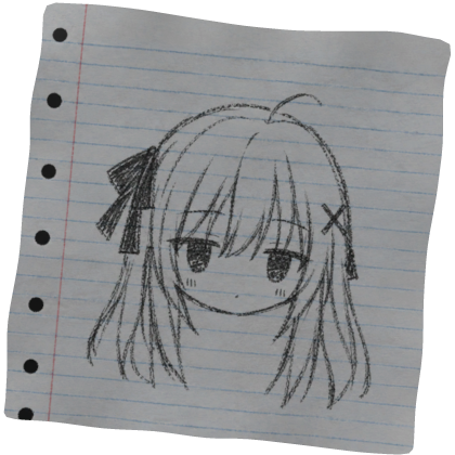 Anime Girl Drawing Paper