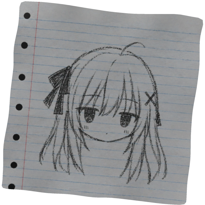 Anime Girl Drawing Paper