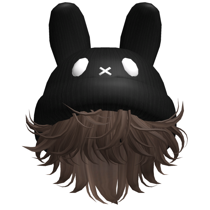 Moe Messy Boy Hair W/ Bunny Hat Brown