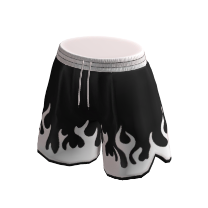 black flaming fire shorts thumbnail