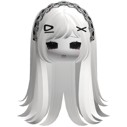 emo moe keri hair w anime girl face white