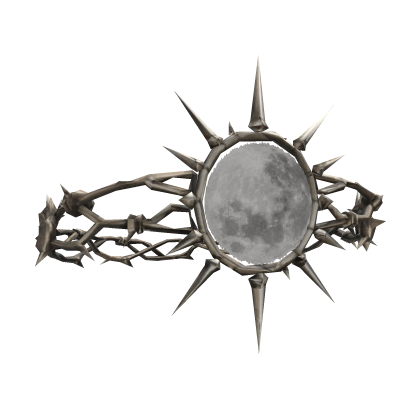 [Animated] Gothic Moon Thorn Crown (Silver/White)
