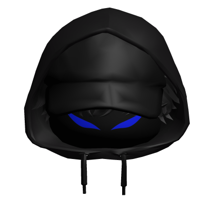 Black Hoodie Cap Glowing Blue Eyes Boy