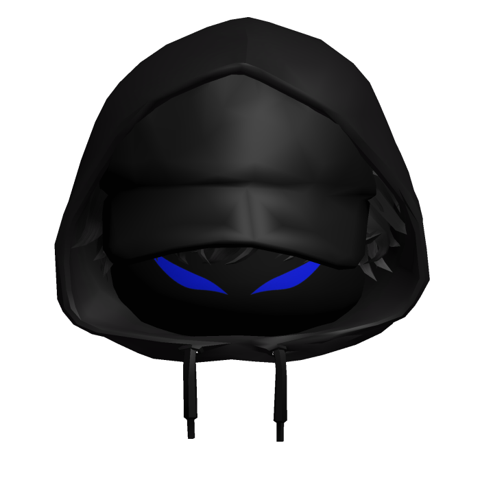 Black Hoodie Cap Glowing Blue Eyes Boy