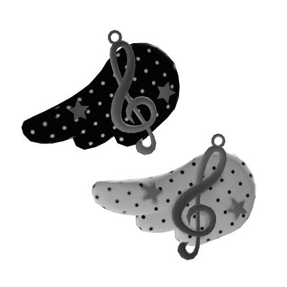 polkadot hairclips white and black piano music emo