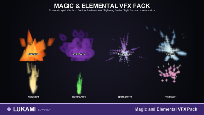 Magic and Elemental VFX Pack 28 Effects preview 1