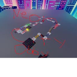 IMPOSSIBLE MODE! Neon City Obby