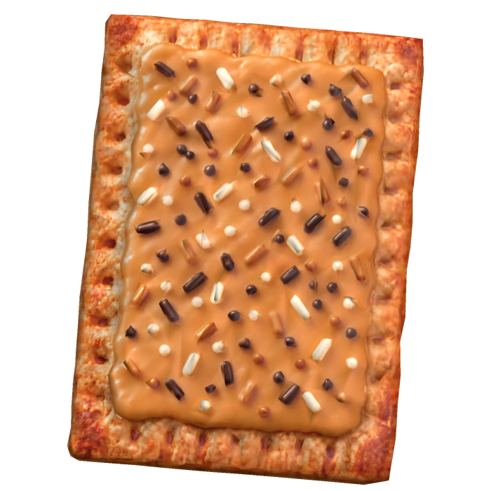 caramel sprinkle pastry