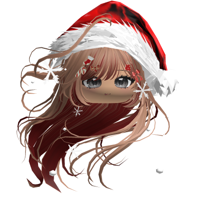 Windy Anime Hair w/Santa Hat (Blonde&Red)
