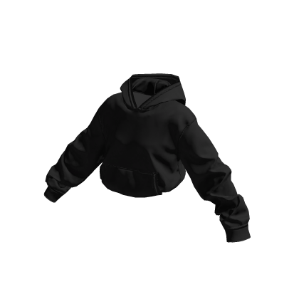 Oversize Crop Hoodie (Black)