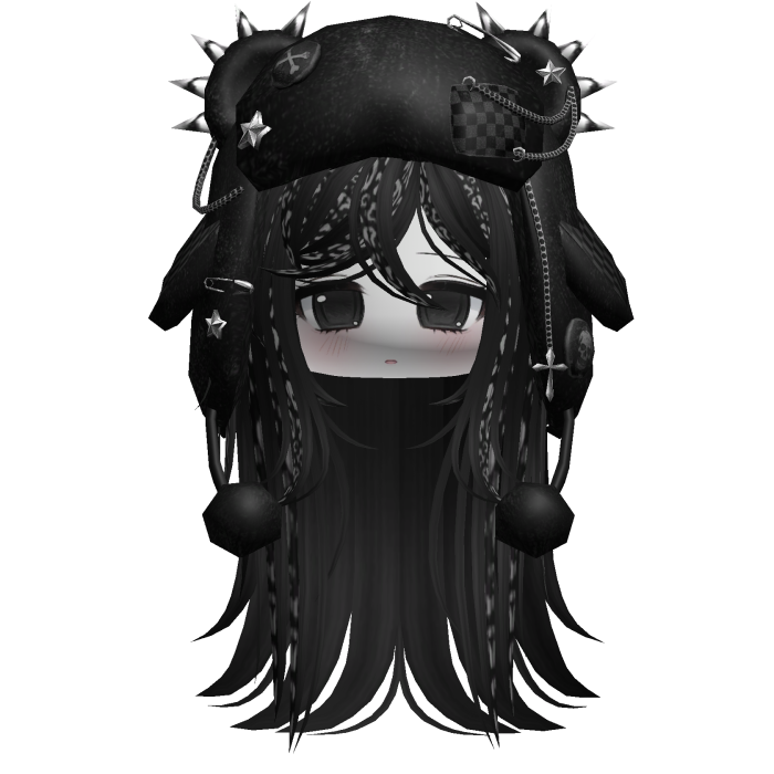 Wispy Scene Cut W/ Punk Ushanka Black/Grey Leopard