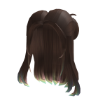 Brown Loose Buns w/ Pastel Highlights