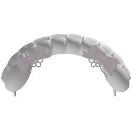 ‿ ♡ ۫ cute swim bunny headband , white n pink Roblox item