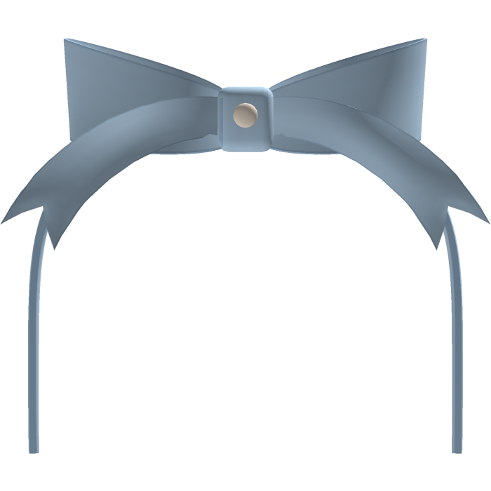 cutesy ribbon headband blue