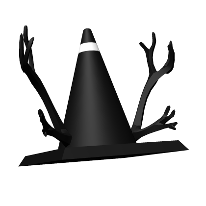 Black Traffic Cone W/ Antlers