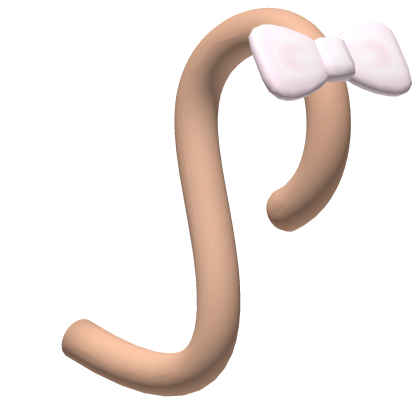 monkey brown pastel pink bow cutecore tail