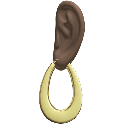 Golden 2000s Teardrop Earrings Ears