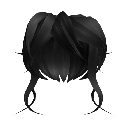 Black Messy Anime Hair