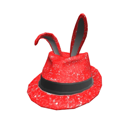 roly⭐︎ Red Speckle Bunny Ear Fedora V1 | Roblox Item - Rolimon's
