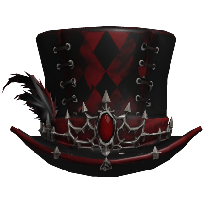 Black & Red Gothic Top Hat Roblox item