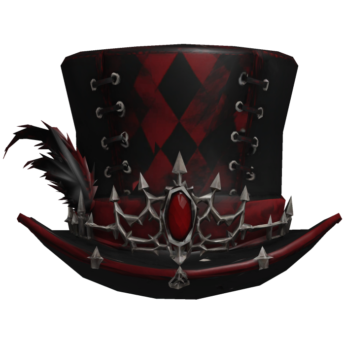 Black & Red Gothic Top Hat