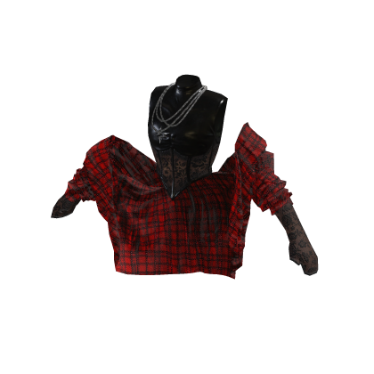 Salty & Sweet Corset Top W/ Tartan Coat - aespa